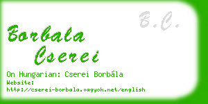 borbala cserei business card