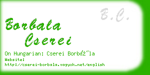borbala cserei business card